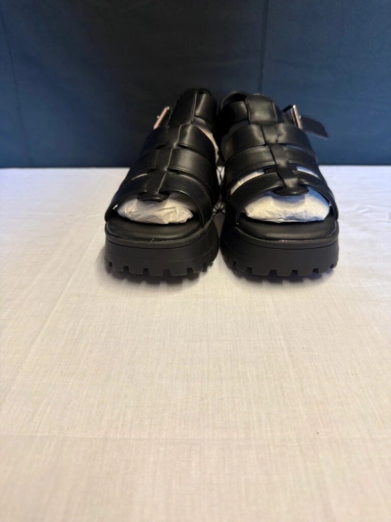 Jack Wills Black Chunky Gladiator Fisherman Sandals - Brand New - UK 4